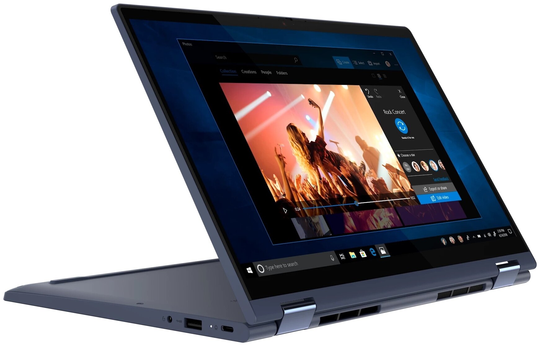 Ноутбук Lenovo Yoga 6 13ALC6 82ND00DERU AMD Ryzen 5 5500U 24 GHz - 30 GHz 16384 Mb 133 Full HD 1920x1080 512 Gb SSD DVD нет AMD Radeon Graphics Windows 11 Home синий