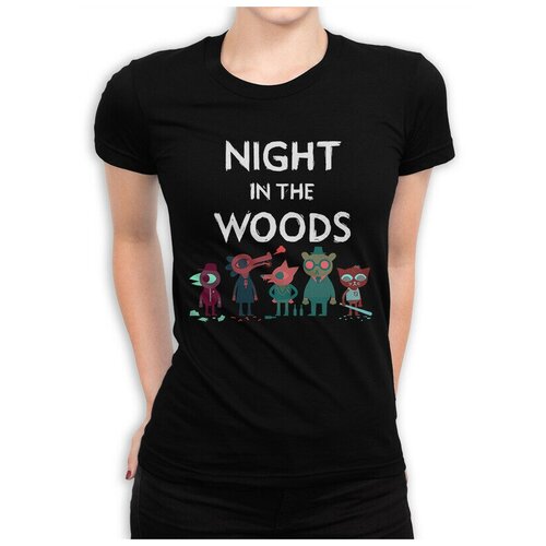 Футболка DreamShirts Night In The Woods Женская Черная 3XL