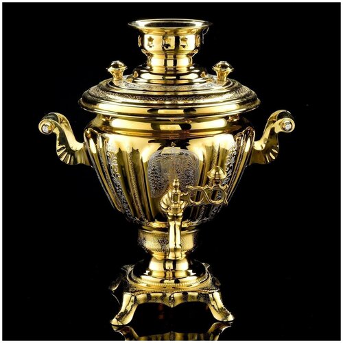 Самовар электрический позолоченный 