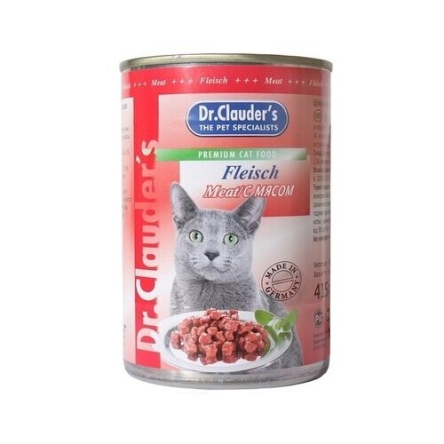 Dr.Clauders Консервы для кошек с мясом, 0,415 кг (34 шт)