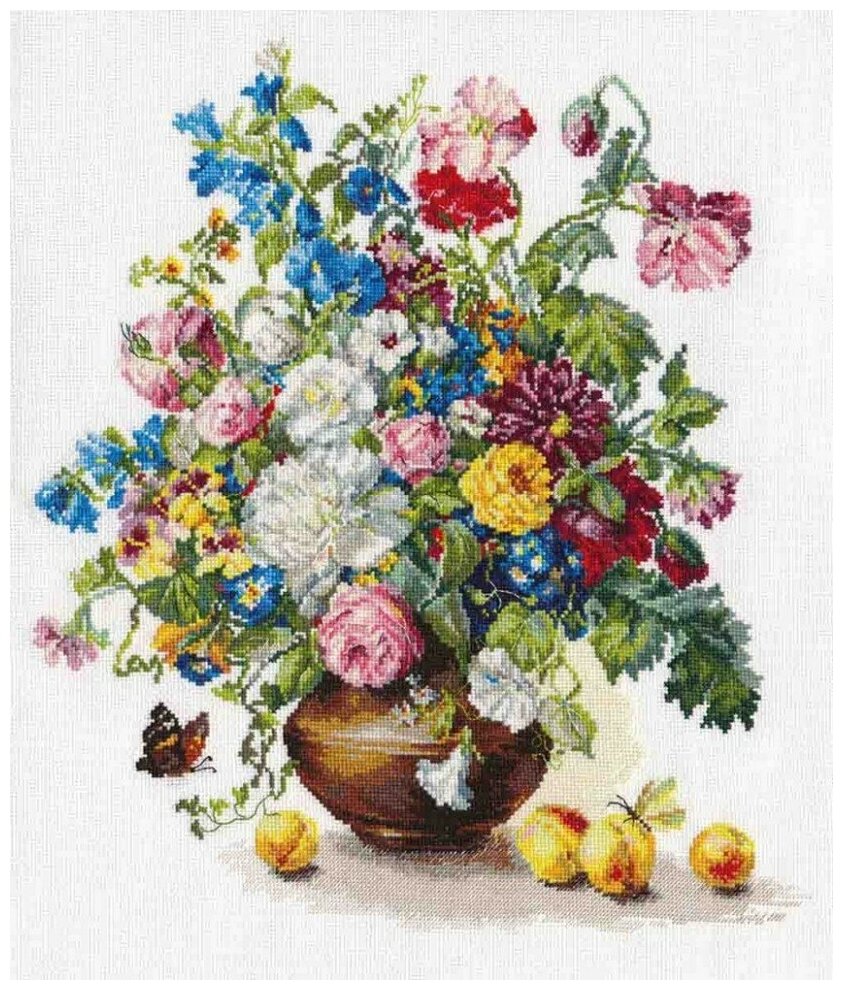 Поэзия цветов. Благоухание лета #2-23 Алиса Набор для вышивания 32 x 37 см Счетный крест
