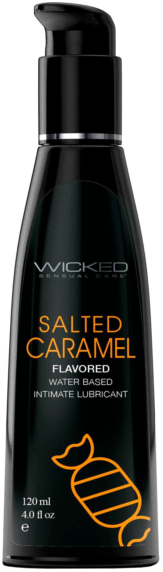 12121 Wicked Aqua Salted Caramel, 120мл. Съедобный лубрикант со вкусом соленой карамели