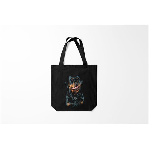фото Сумка-шоппер / 40х40 см / собаки / ротвейлер burnettie