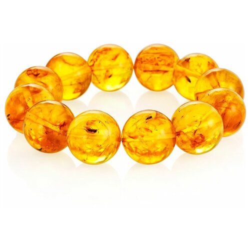 фото Amberholl браслет из формованного золотисто-лимонного янтаря с инклюзами «юпитер»