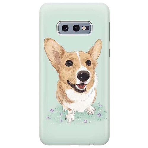 фото Ультратонкий силиконовый чехол-накладка для samsung galaxy s10e с принтом "корги" gosso