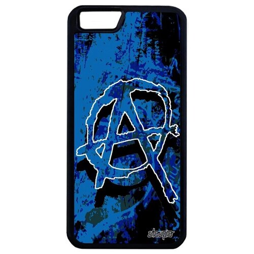 фото Красивый чехол на смартфон // apple iphone 6 plus // "анархия" anarchy анархист, utaupia, голубой