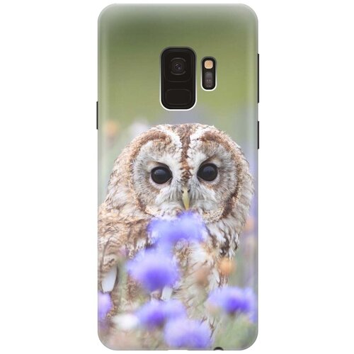 фото Gosso ультратонкий силиконовый чехол-накладка для samsung galaxy s9 с принтом "сова и васильки"