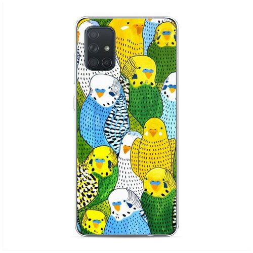 фото Силиконовый чехол "попугаи" на samsung galaxy a71 / самсунг галакси а71 case place