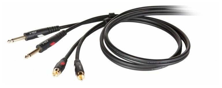 фото DIE HARD DHG535LU5 - проф. аудио кабель, 2х 6.3 джек моно 2х RCA (папа), длина 5 м