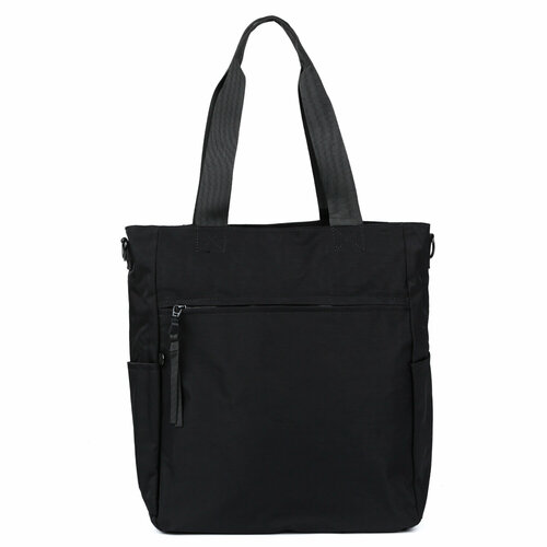 Сумка шоппер FABRETTI Y8695-2, фактура гладкая, черный сумка шоппер fabretti фактура гладкая черный