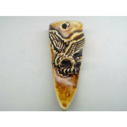 фото Подвеска, пластик, искусственный камень, полимерная глина, коричневый, желтый россия