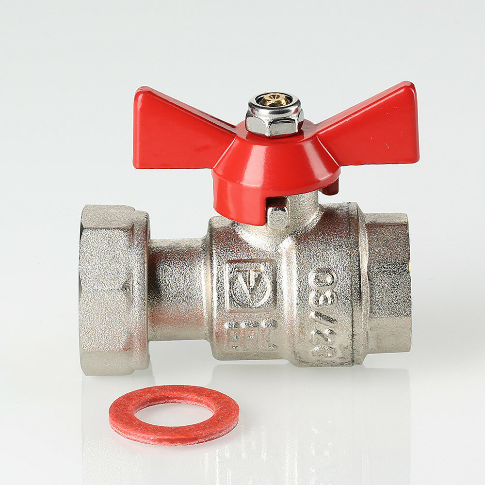 Кран шаровой с накидной гайкой 1/2"x3/4" вн.-вн. VT.241. N.0405 — фото 3