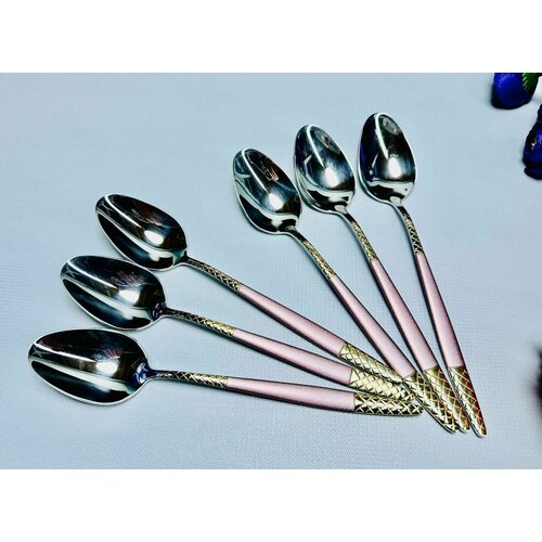 Набор ложек столовых «Роза», h=20 см, толщина 3 мм (6 шт)