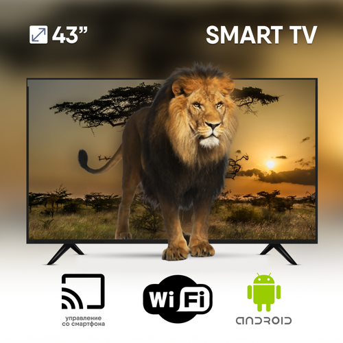 SMART TV Телевизор Smart TV Wi-Fi FullHD Черный 43 2228200₽