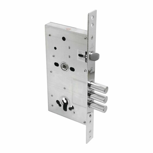 Замок врезной цилиндровый для входной металлической сейф двери булат ЗВ4-316608508 хром 1379₽