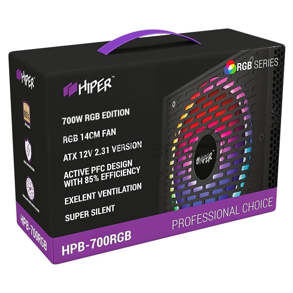 Блок питания HIPER HPB-700RGB черный - фото №19