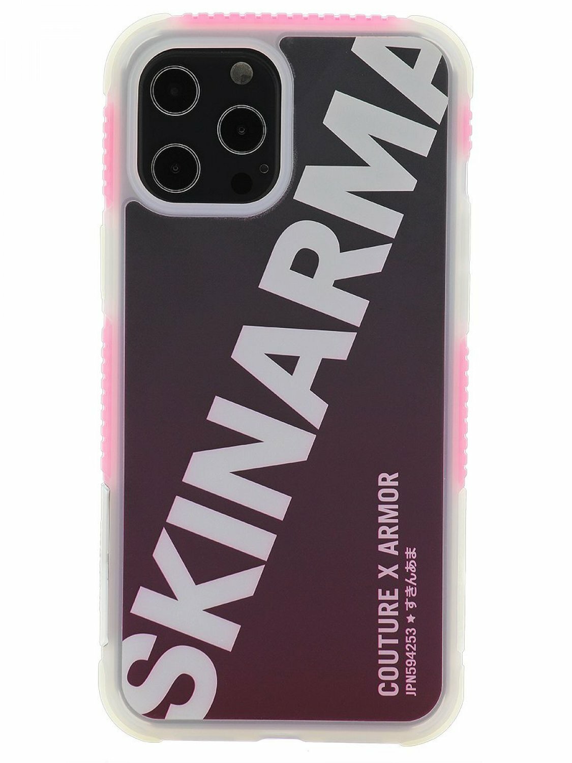 Чехол для iPhone 12 Pro Max Skinarma Keisha Pink, противоударная пластиковая накладка с рисунком, силиконовый бампер с защитой камеры