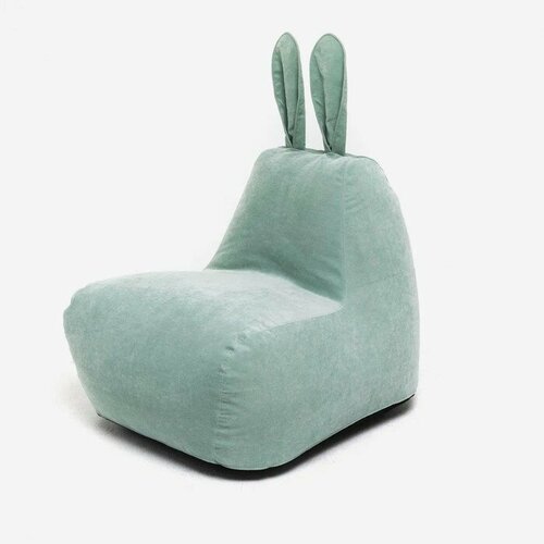 Кресло-мешоКресло-мешок «Зайчик», Позитив, велюр мебельный, цвет мятный