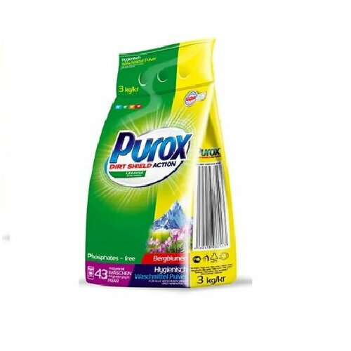 Стиральный порошок PUROX Color для цветного белья, универсальный, 3 кг