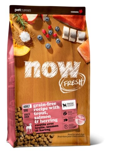 Now Fresh Grain Free Fish Adult Recipe DF 24/14 - Беззерновой корм для взрослых собак с форелью и лососем для чувствительного пищеварения - 1,59 кг