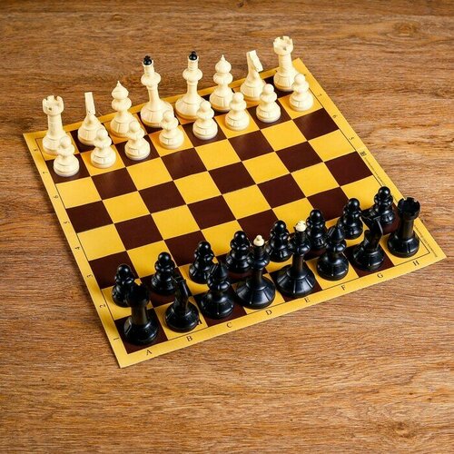 Шахматы Русские игры (доска из микрогофры 40х40 см, фигуры пластик, король h-102 см)