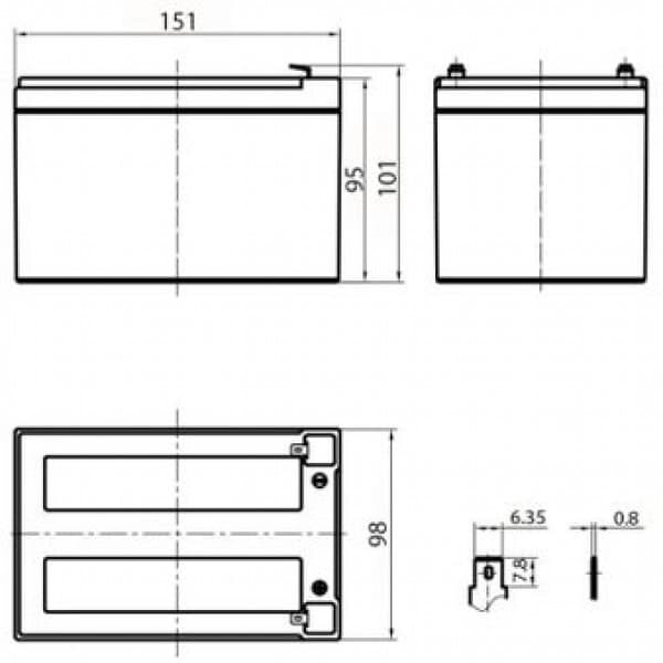 Аккумуляторная батарея DELTA Battery HR 12-12 12В 12 А·ч - фото №19