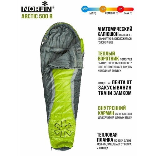 Мешок спальный Norfin ARCTIC 500 Right NF-30122 886800₽