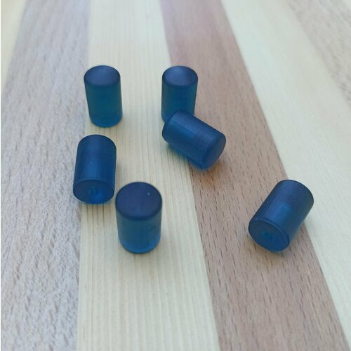 Комплект 25 штук кнопок басовых гармонных 9,5х15х2,5 синие однотонные для левой клавиатуры гармони 25х25