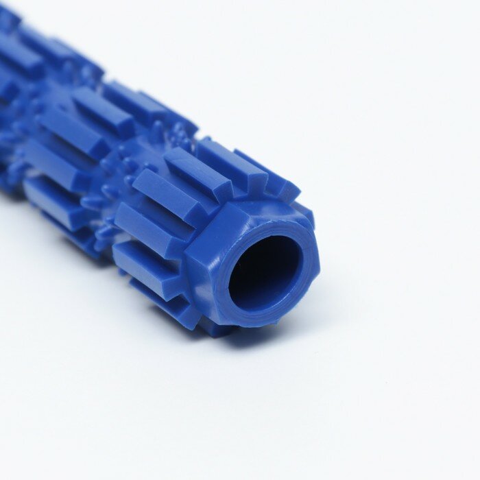 Игрушка жевательная для собак "Палка с шипами", TPR, 18 см, синяя 7989629