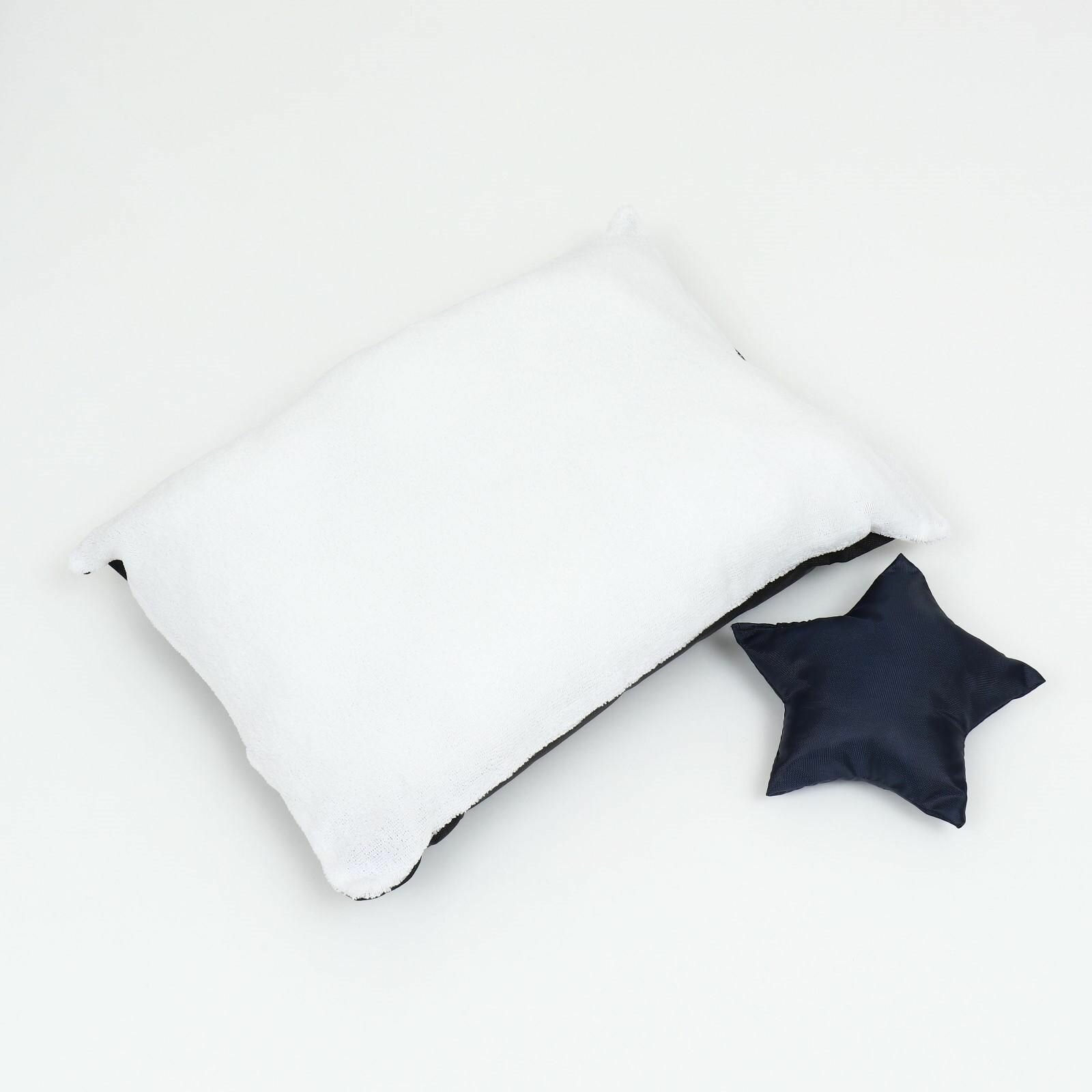 Лежанка со звездачками , 50 х 40 х 15 см, подушка из бязи, флиса, 9518203