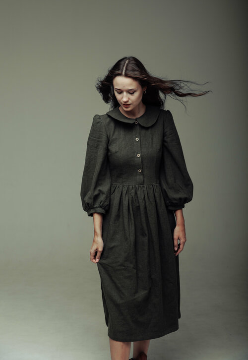 Платье Kinfolk Clothes, размер L, зеленый