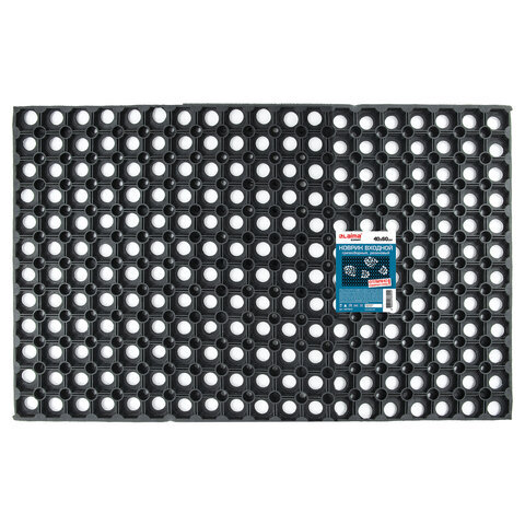 Коврик входной Лайма резиновый грязесборный ячеистый Laima Expert 40х60 см толщина 16 мм