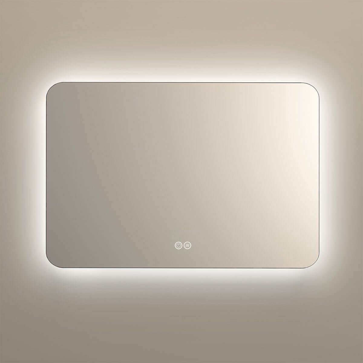 Зеркало LED VLM-3BE120-2 1200х800 c сенсорным выключателем и диммером, антизапотевание - фотография № 3