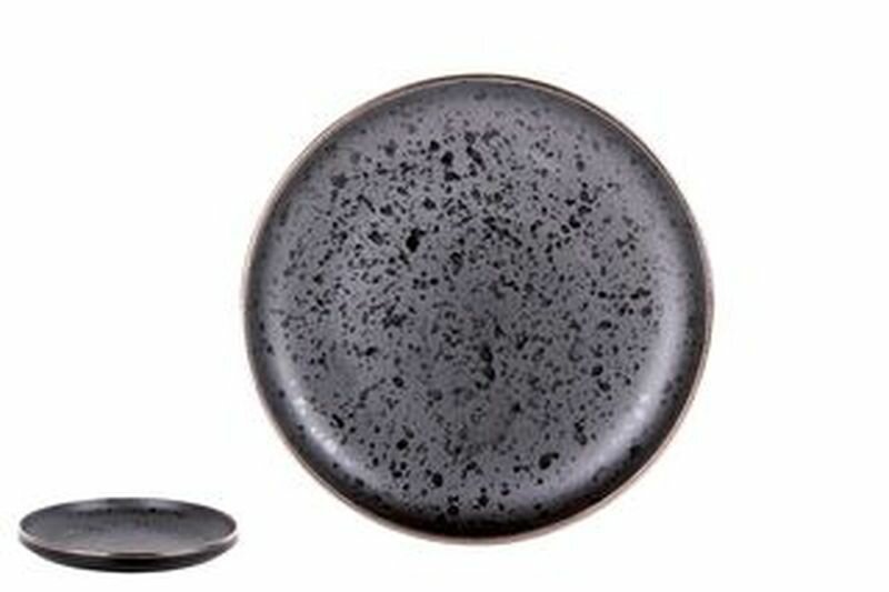 Тарелка Elite black 18см десертная керам.