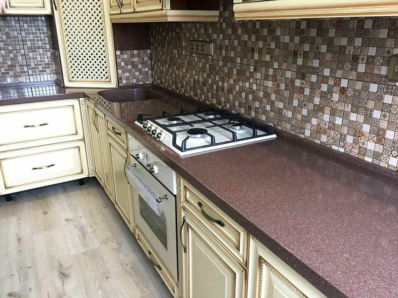 1 кг Жидкий гранит GraniStone, коллекция Big, арт. 225 Хаки - фотография № 4