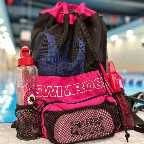 фото Сетчатый мешок - рюкзак для спорта и пляжного отдыха swimroom "mesh backpack 2.0", розовый