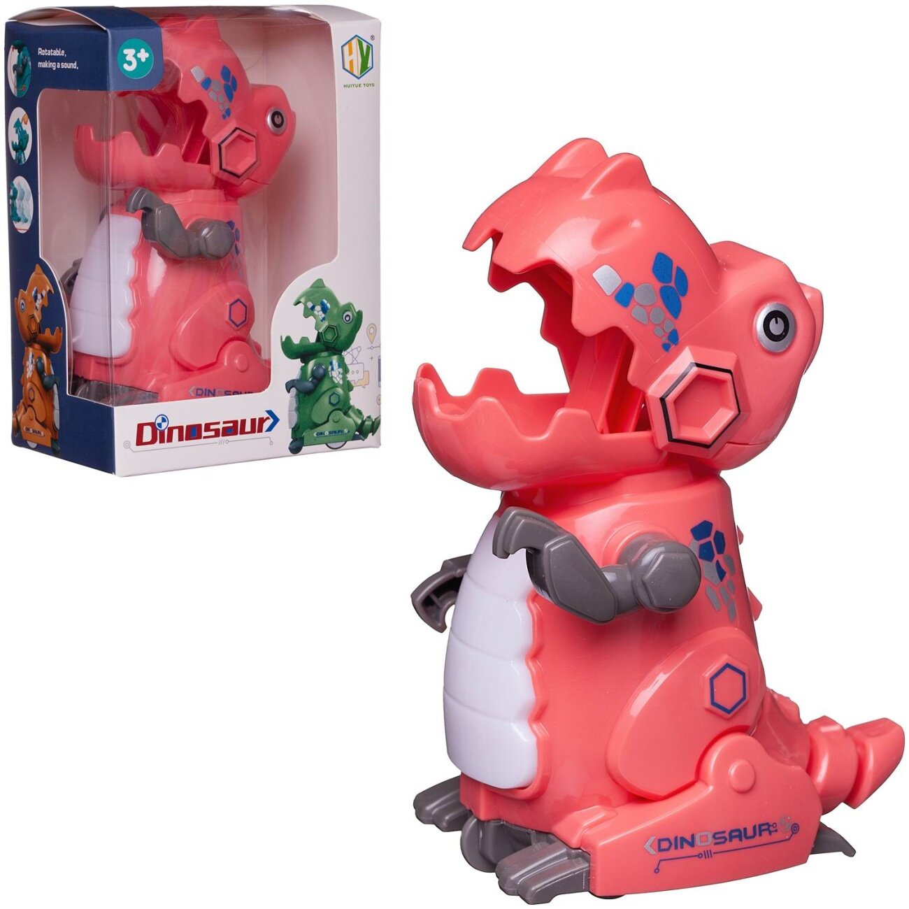 Игрушка заводная Динозавр, светло-коралловый Junfa - фото №1