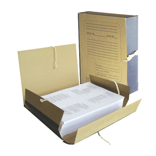 Папка для бумаг архивная А4 (225х310 мм), 80 мм, 4 завязки, крафт, корешок - бумвинил, 123203 папка архивная а4 hyper маки 80 мм