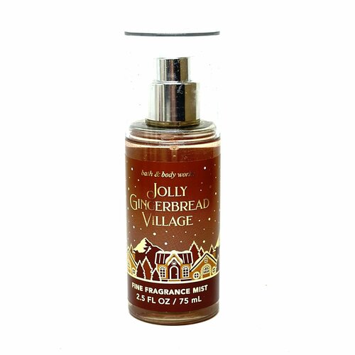 Bath and Body Works cпрей для тела, , мини формат JOLLY GINGERBREAD VILLAGE (75 мл) сушки золотой колобок малышка ванильные 1 кг