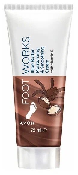 AVON Увлажняющий и смягчающий крем для ног с маслом иллипе, 75 мл