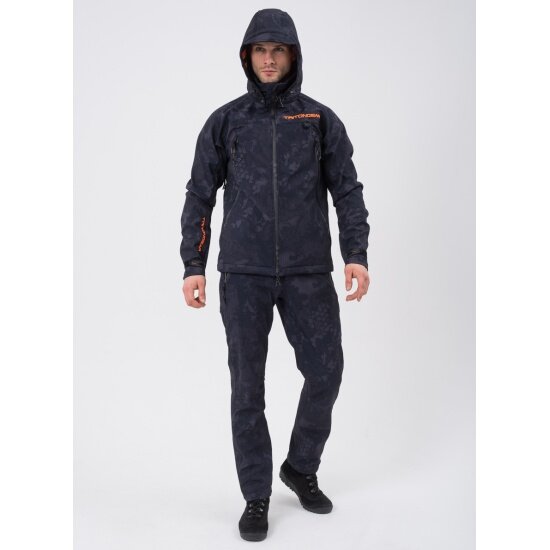 Костюм рыболовный мужской Triton PRO -5, SoftShell, серо-чёрный, 48-50, 182-188