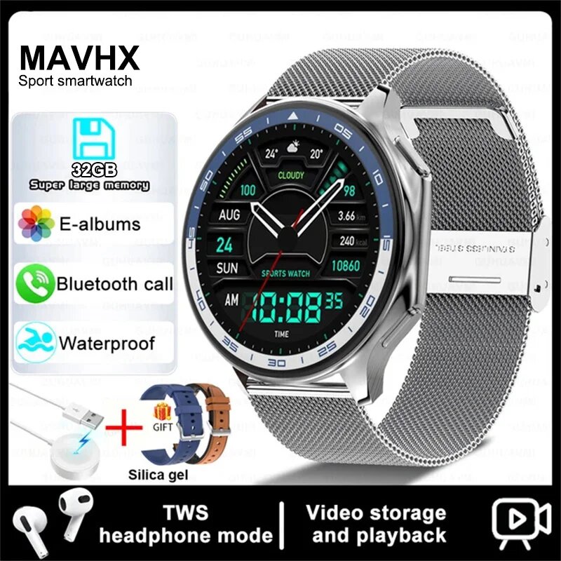 фото Новинка 2024, Смарт-часы OPPO Watch X, 4G, память, Bluetooth, вызов, 466*466, HD, AMOLED, сенсорный экран, Смарт-часы для наушников TWS
