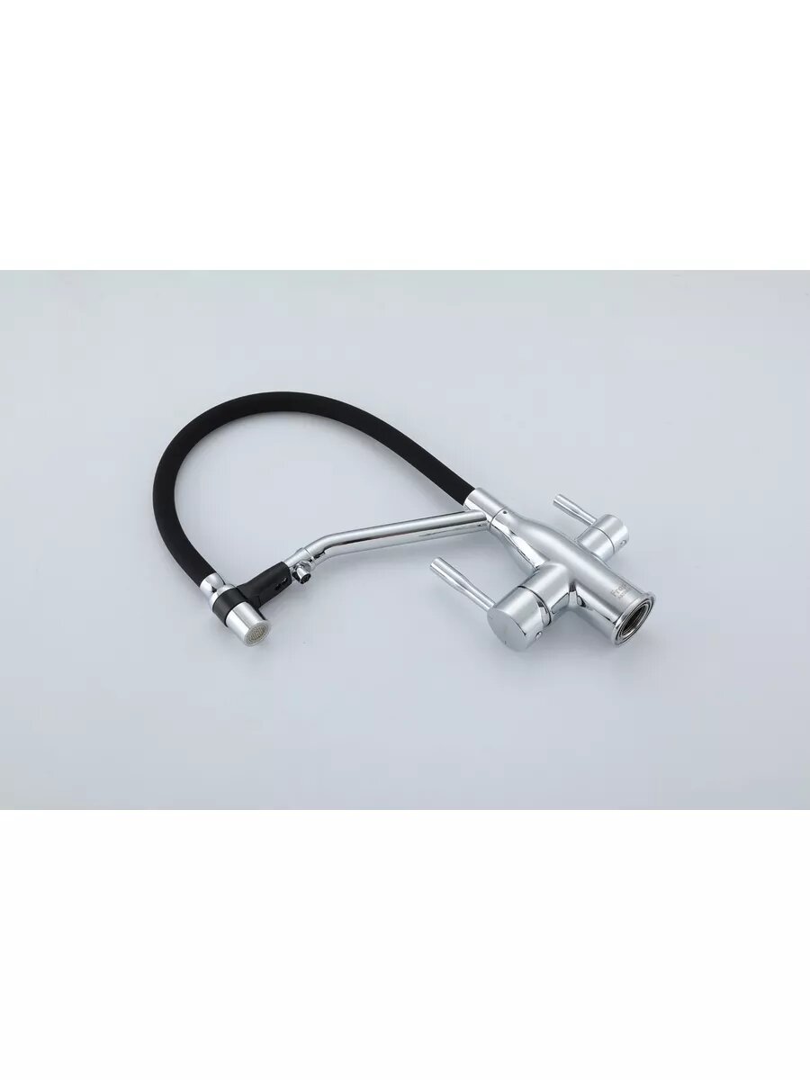 Смеситель Frap F4397, для кухни, дополнительный излив для фильтра, хром — фото 1