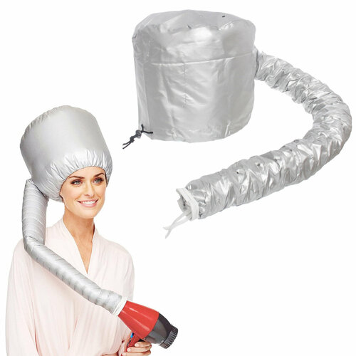 Шапочка для сушки волос ламинирования и масок Beauty Shop с кулиской цвет серебро 842322см 610₽