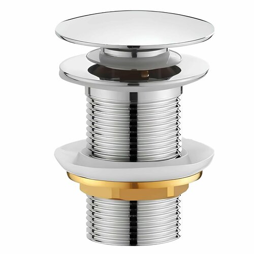 Донный клапан клик-клак без перелива хром