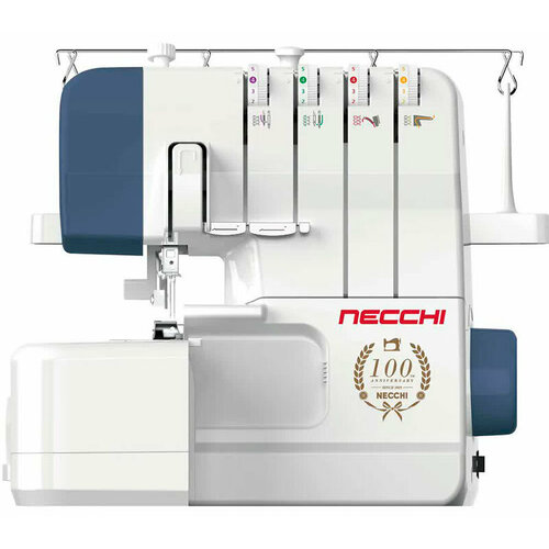 Оверлок Necchi 5445D белый, фиолетовый
