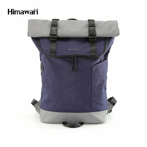 Рюкзак Himawari 1682-02B для ноутбука 15,6 синий с серым
