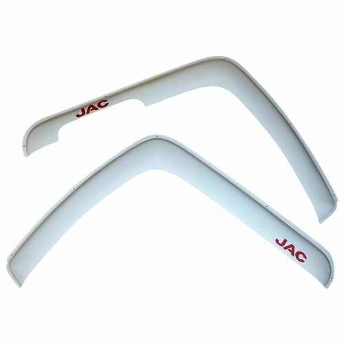 Дефлектор двери (ветровики) c лого на JAC K7, Белые