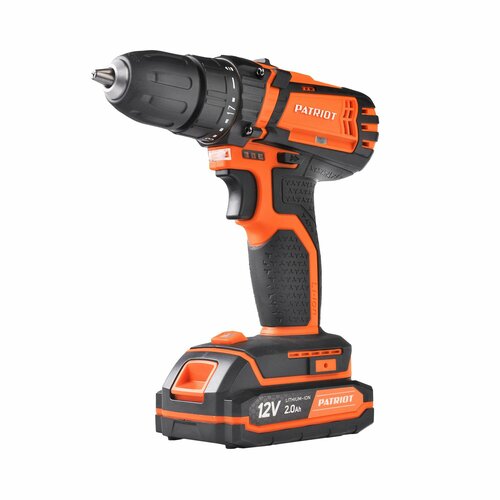 Дрель-шуруповерт аккумуляторная PATRIOT BR 101ES одна АКБ Li-Ion 12В 20 Ач 2 скорости коробка 4000₽