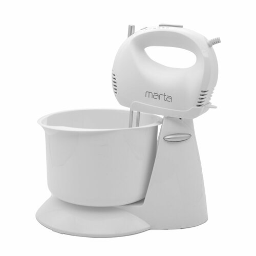 Миксер MARTA MT-MX1527A ручной мощность 550Вт 7 скоростей 2 насадки 3590₽